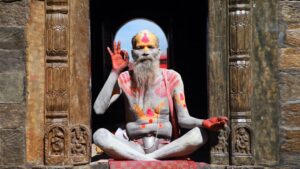 Photo Meditating millionaire